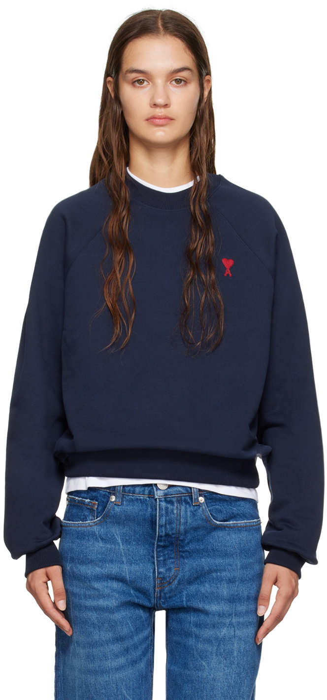 Blue Ami De Coeur Crewneck Sweater