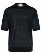 Laneus Black Lyocell Sweater