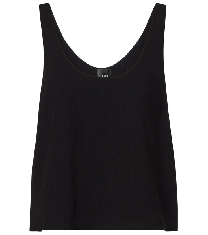 Photo: Leset Ari cropped crêpe tank top