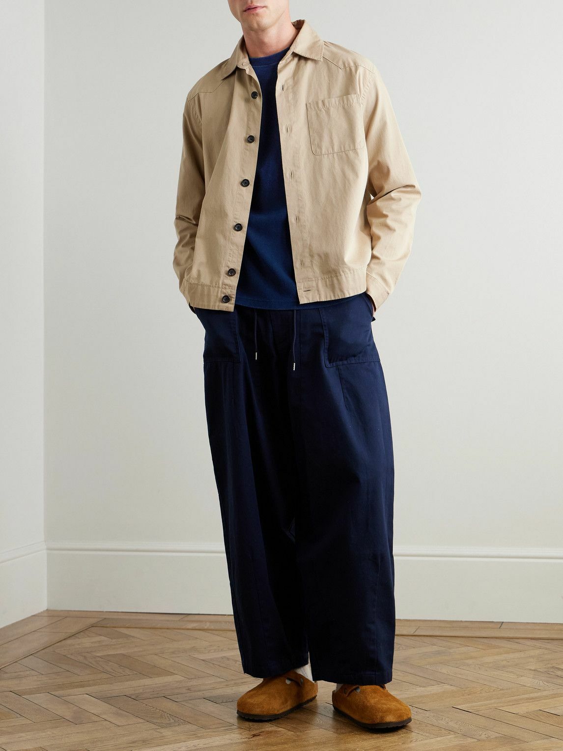 Blue Blue Japan - Indigo-Dyed Ribbed Stretch-Cotton Jersey Sweatshirt - Blue