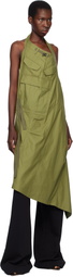 Junya Watanabe Khaki Cotton Midi Dress