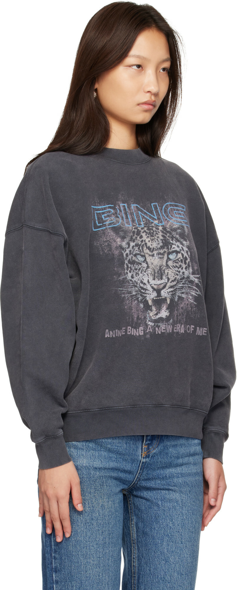 ANINE BING Gray Miles Leo Muse Sweatshirt