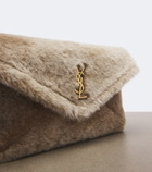 Saint Laurent Cassandre Large shearling clutch