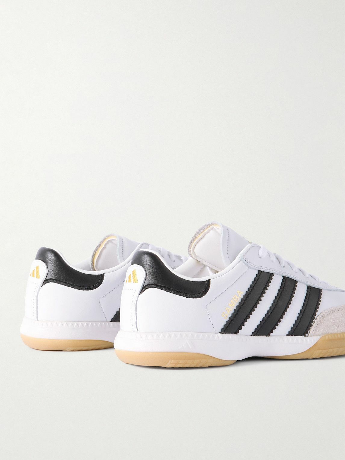 adidas Originals - Samba MN Suede-Trimmed Leather Sneakers