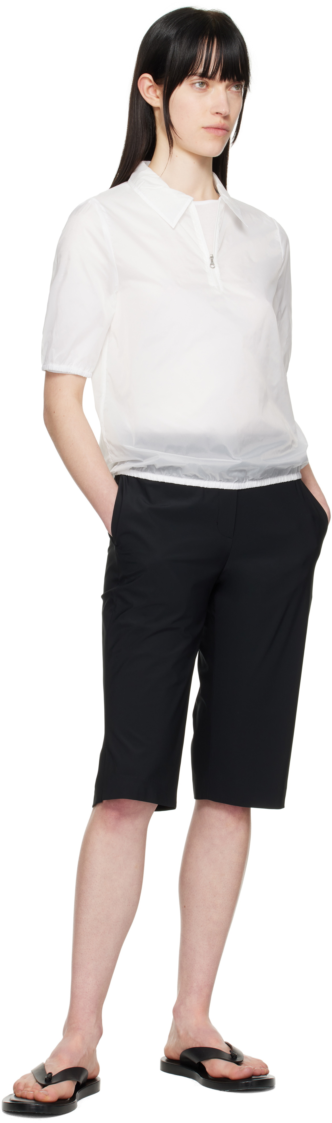 AMOMENTO Black Bermuda Shorts