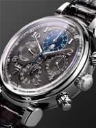 IWC Schaffhausen - Da Vinci Perpetual Calendar Chronograph Automatic 43mm Stainless Steel and Alligator Watch, Ref. No. IW392103