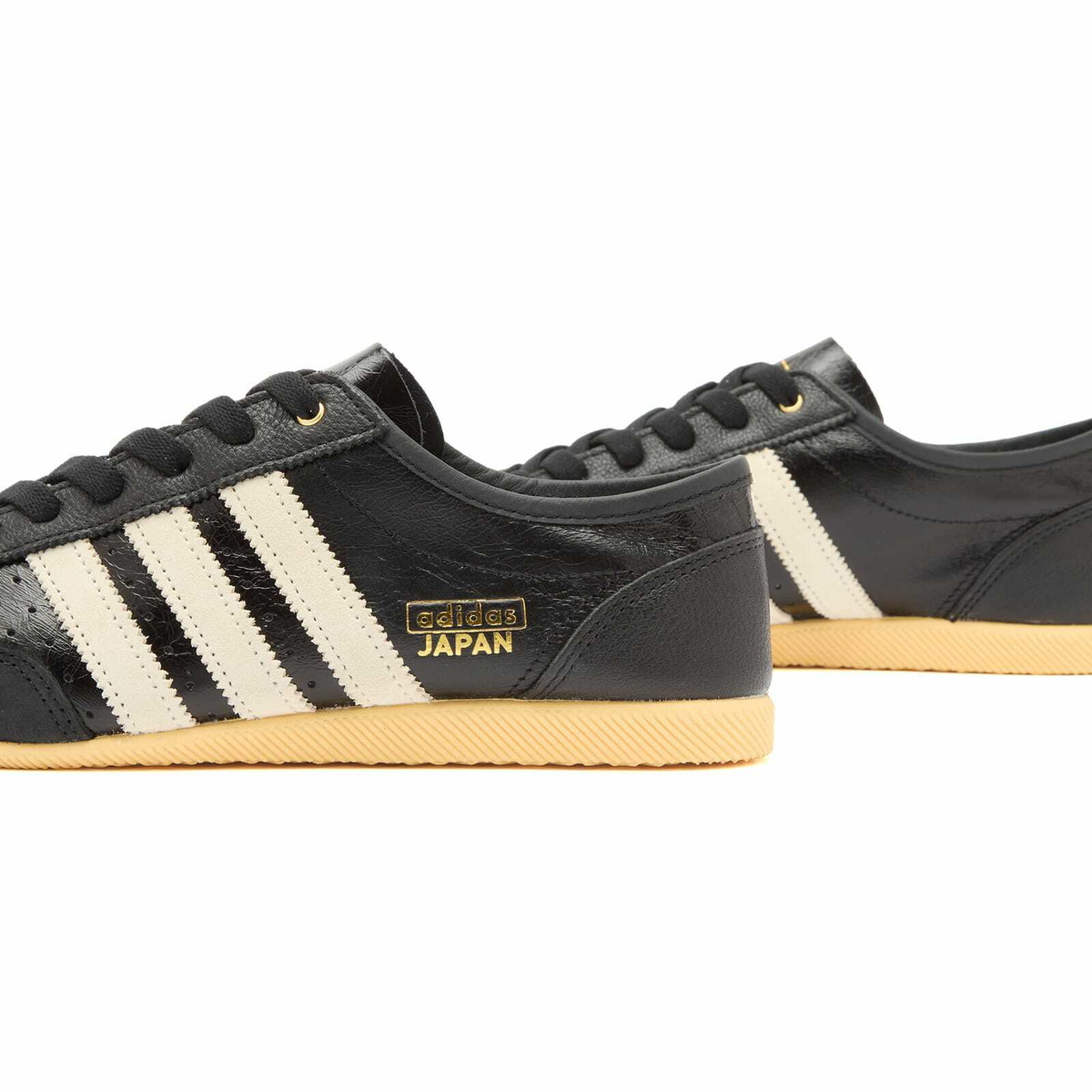 Adidas Women's Japan Decon Sneakers in Core Black/Cream White/Orange Tint