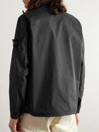 Stone Island - Logo-Appliquéd Cotton-Blend Twill Overshirt - Gray