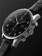 IWC Schaffhausen - Portugieser Automatic Chronograph 41mm Stainless Steel and Alligator Watch, Ref. No. IW371609