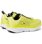 Hoka One One - Bondi 6 Rubber-Trimmed Mesh Running Sneakers - Yellow