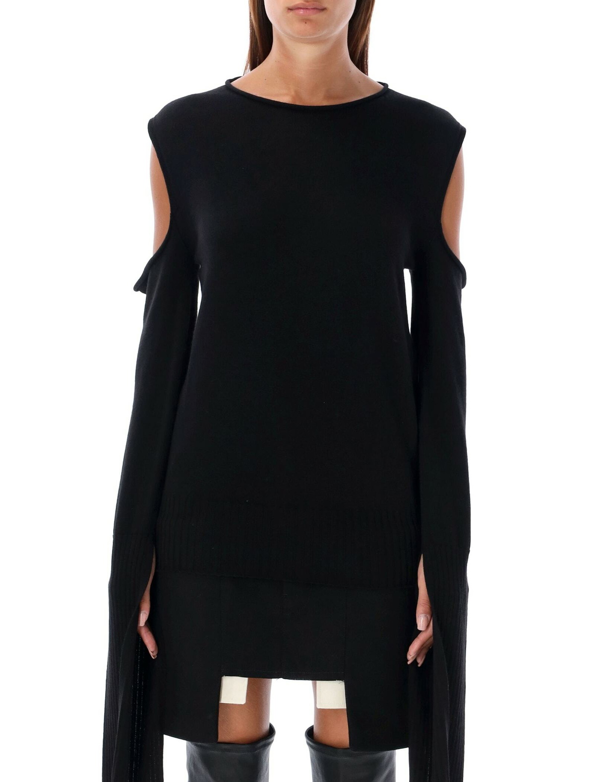 トップス rick owens cape sleeve knit Rick Owens cape-sleeve Knit Dress | Black | FARFETCH