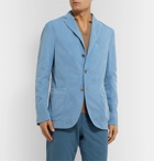 Boglioli - Light-Blue K-Jacket Slim-Fit Unstructured Cotton-Corduroy Suit Jacket - Blue