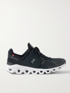 On - Cloudswift Rubber-Trimmed Mesh Running Sneakers - Black