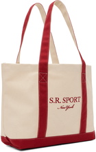 Sporty & Rich Red & White 'S.R. Sport' Tote