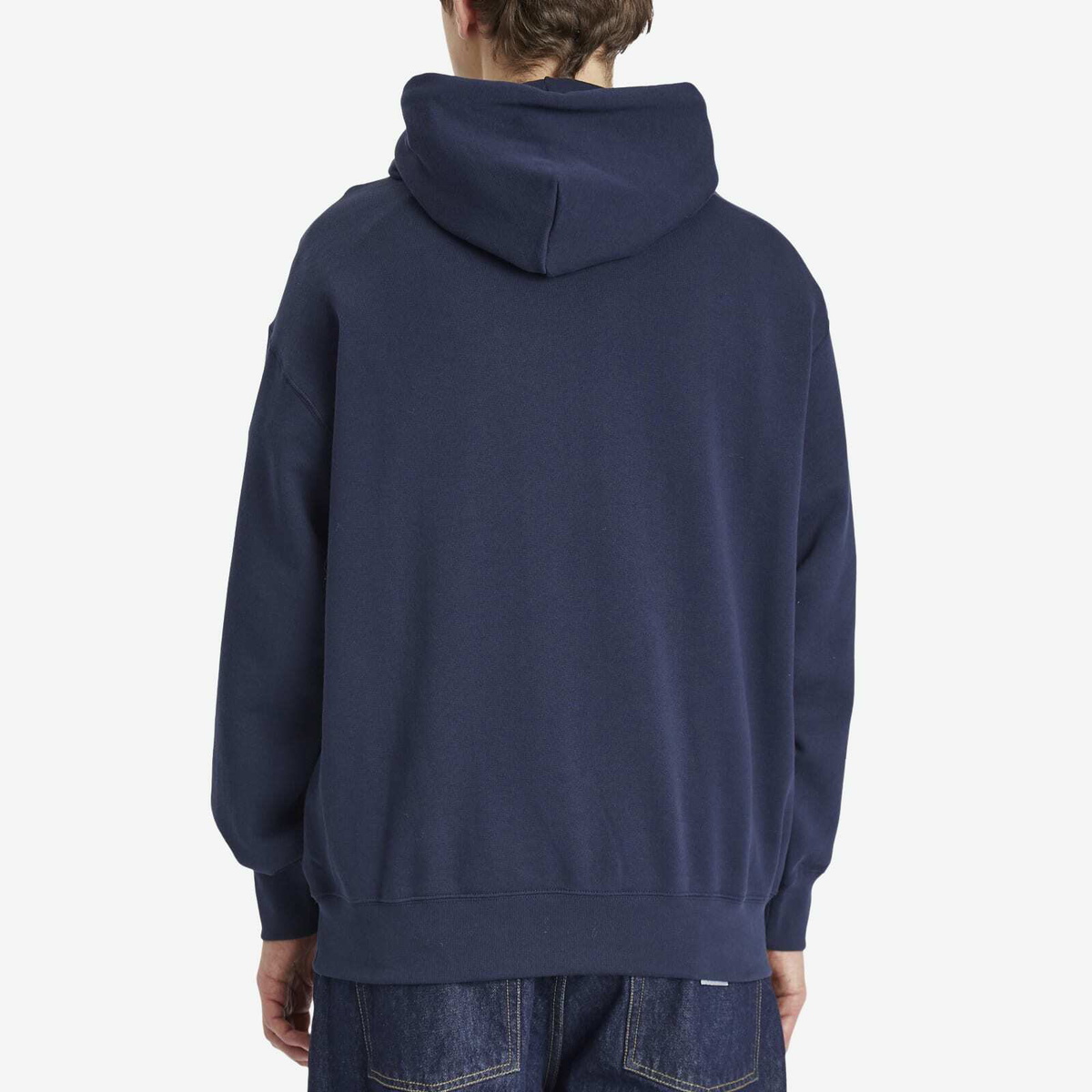 A Bathing Ape Men's 1St Camo College Logo Relaxed Fit Hoodie in Navy