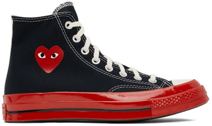Photo: COMME des GARÇONS PLAY Black & Red Converse Edition Chuck 70 Sneakers
