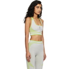 Casablanca Gray & Green Seamless Bralette