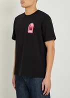 Casablanca Arches Printed Cotton T-shirt Black