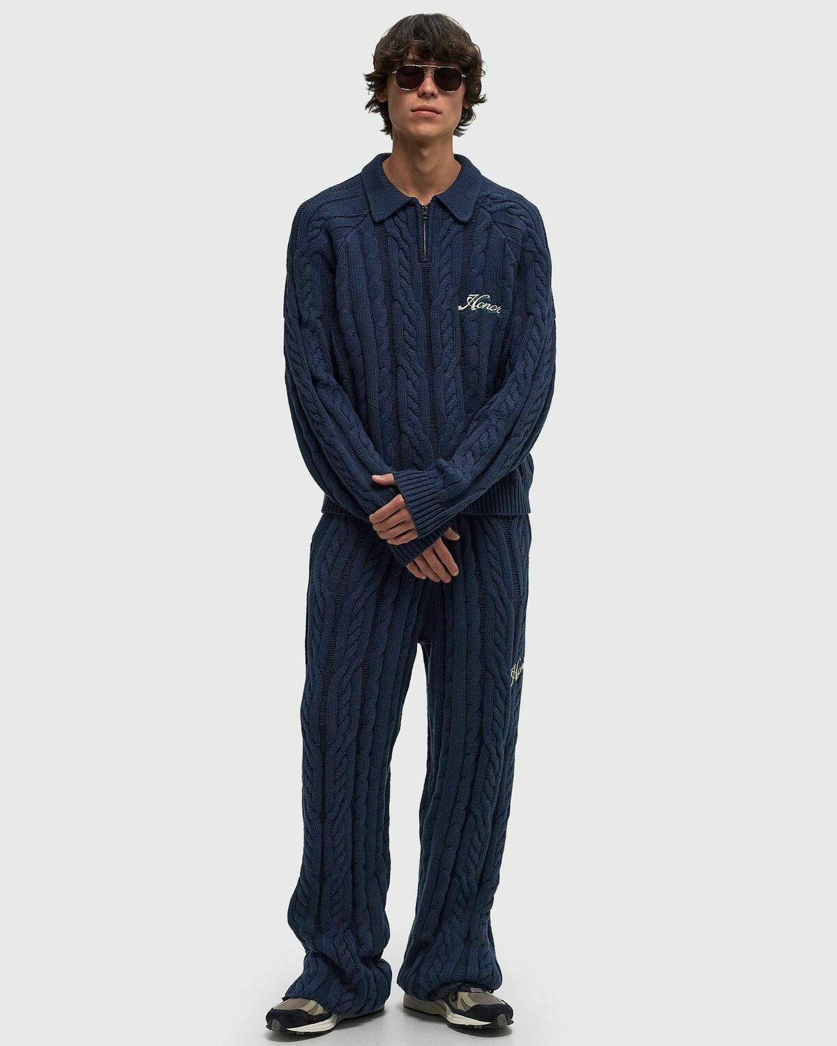 Honor The Gift CABLE KNIT LEISURE PANT Blue Mens Casual Pant