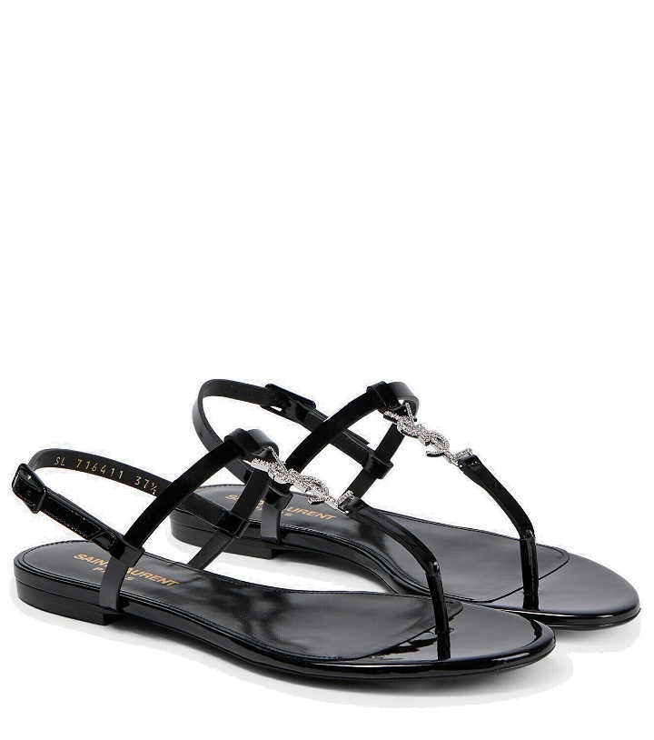 Photo: Saint Laurent - Cassandra embellished thong sandals