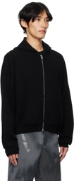 HELIOT EMIL Black Lampi Knit Hoodie