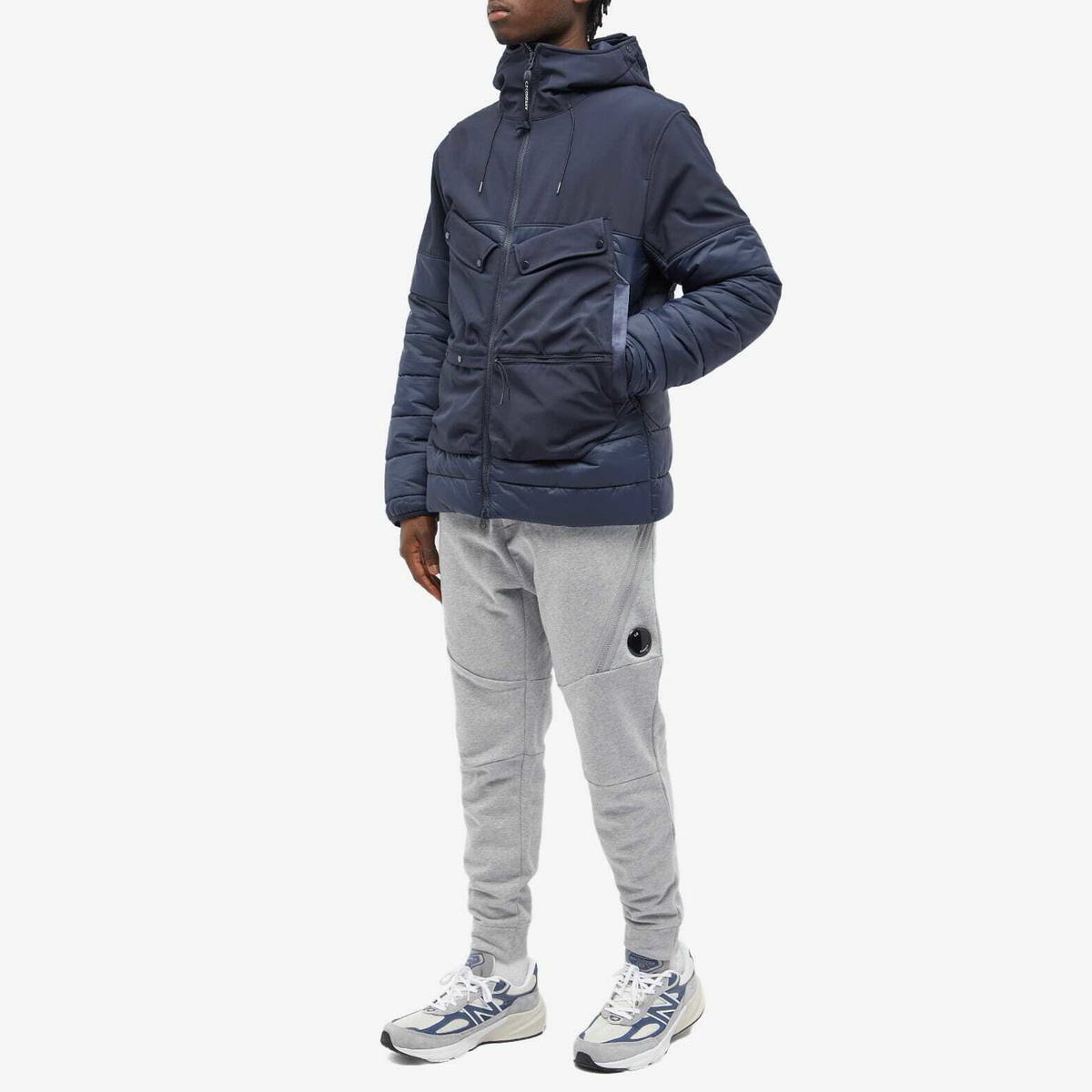 C.P. Company Men's Shell-R Mixed Goggle Jacket in Total Eclipse