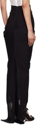 Talia Byre Black Draped Maxi Skirt