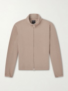 Zegna - Honeycomb-Knit Cotton, Wool and Silk-Blend Zip-Up Sweater - Brown