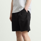 Folk Men's Relaxed Assembly Shorts in Black Seersucker