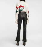 7 For All Mankind Bootcut Tailorless leather pants