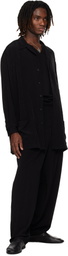YOHJI YAMAMOTO Black TA Tuxedo 1 Tuck Trousers