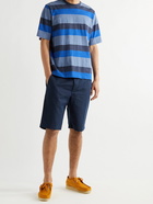 OLIVER SPENCER - Box Striped Cotton T-Shirt - Blue