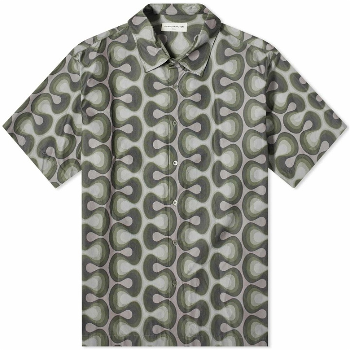 Photo: Dries Van Noten Men's Cassidye Short Sleeve Shirt in Khaki