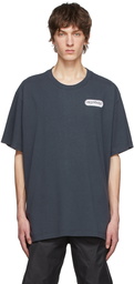 Off-White Navy Cotton T-Shirt