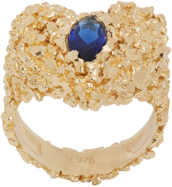 Photo: Veneda Carter Gold VC030 Sapphire Heart Ring