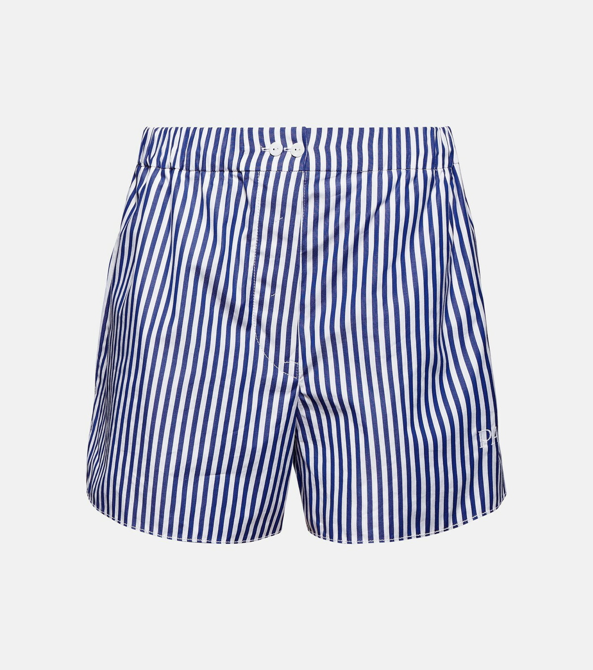 Patou Striped cotton poplin shorts