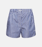 Patou Striped cotton poplin shorts