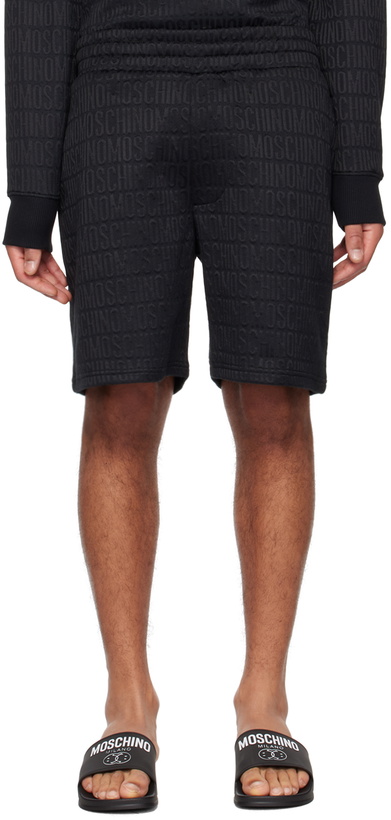 Photo: Moschino Black Jacquard Shorts