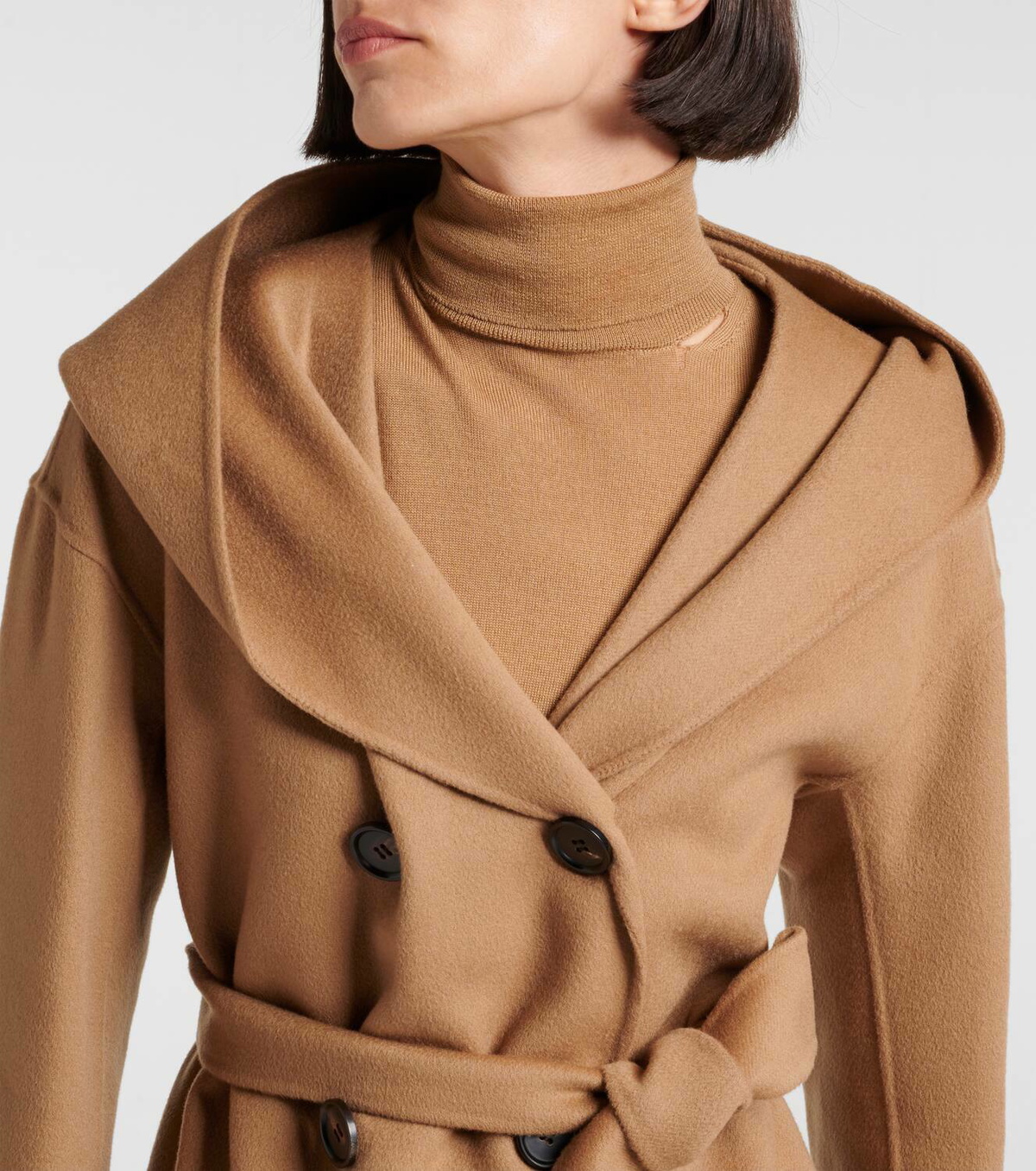 【送料 関税込】’S Max Mara Favola belted coat S Max Mara Favola belted virgin wool coat S Max Mara