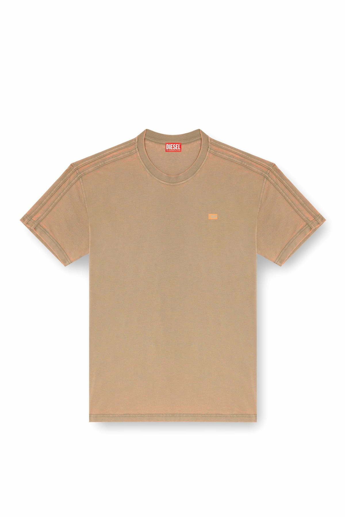 Diesel Long-sleeve T-shirt in burnout jersey - T-Shirts Mens in Brown