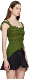 Talia Byre Green Tape Tank Top