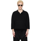 Fear of God ESSENTIALS Black Signature 3/4 Sleeve 90s Knit Polo