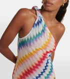 Missoni Mare Zig Zag one-shoulder maxi dress