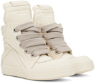 Rick Owens Off-White Jumbo Laced Geobasket Sneakers