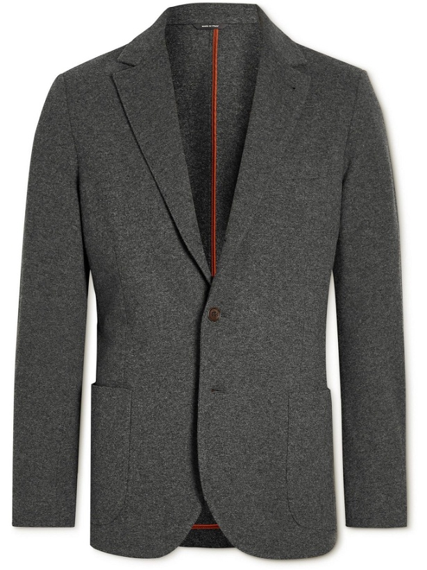 Photo: Loro Piana - Slim-Fit Unstructured Virgin Wool and Cashmere-Blend Jersey Blazer - Gray