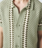 Frescobol Carioca Pinto crochet cotton bowling shirt