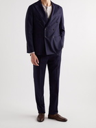 Rubinacci - Genny Slim-Fit Tapered Grain de Poudre Wool Trousers - Blue