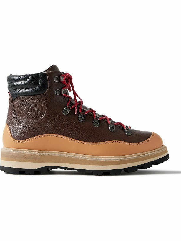 Photo: Moncler - Peka Trek Leather Hiking Boots - Brown