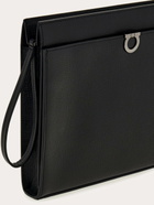 Ferragamo Mens Gancini pouch in Black