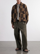 Kardo - Bodhi Embroidered Checked Cotton Blouson Jacket - Brown